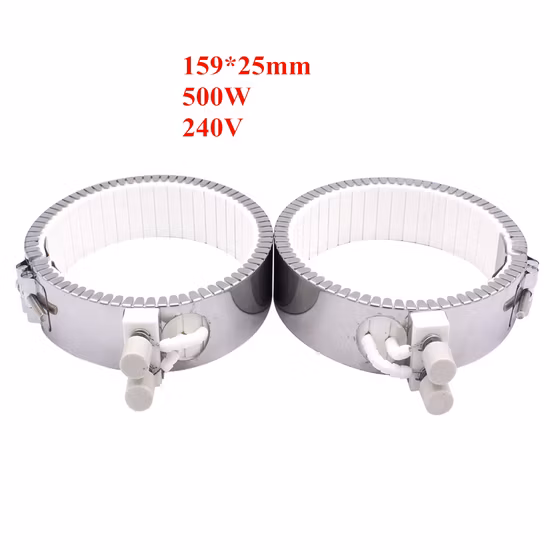 Bande chauffante électrique pour barils de moulage par soufflage